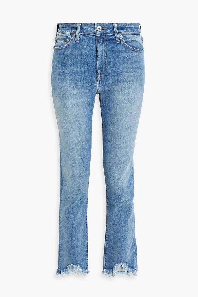 SIMKHAI River frayed mid-rise straight-leg jeans 1