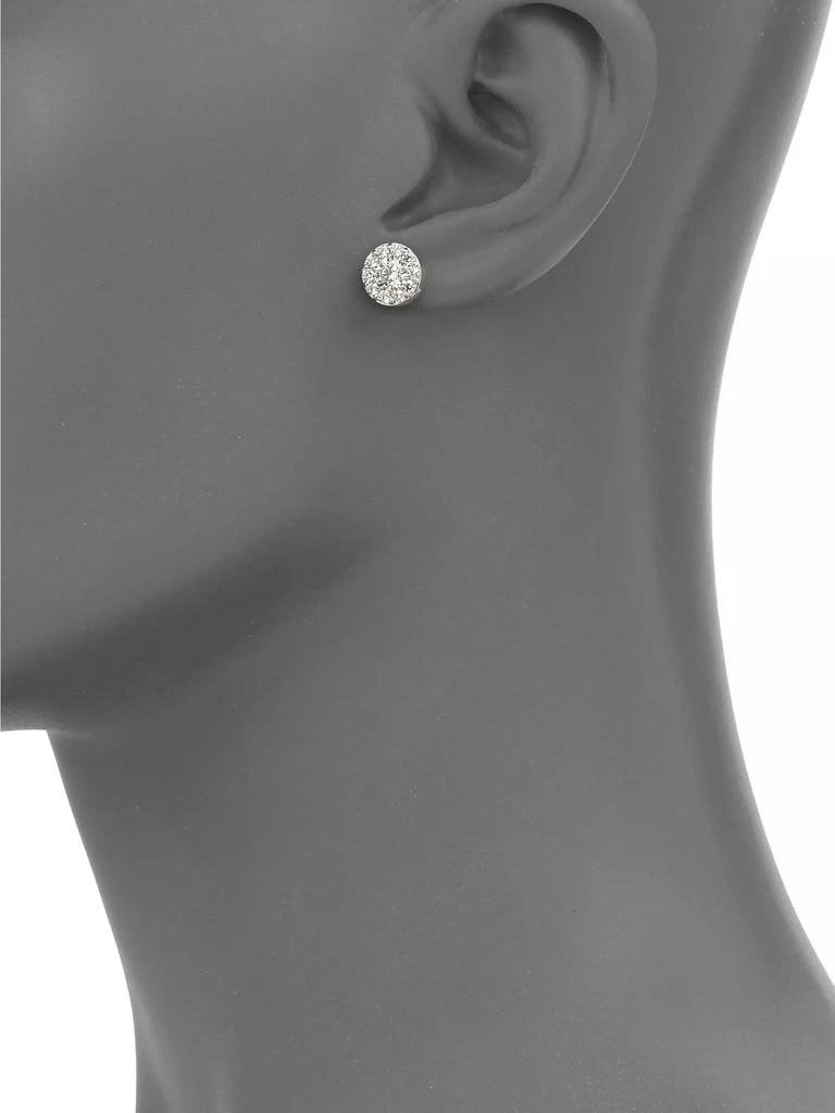 Hearts On Fire Fulfillment 18K White Gold & 1.36-1.56 TCW Diamond Halo Stud Earrings 2