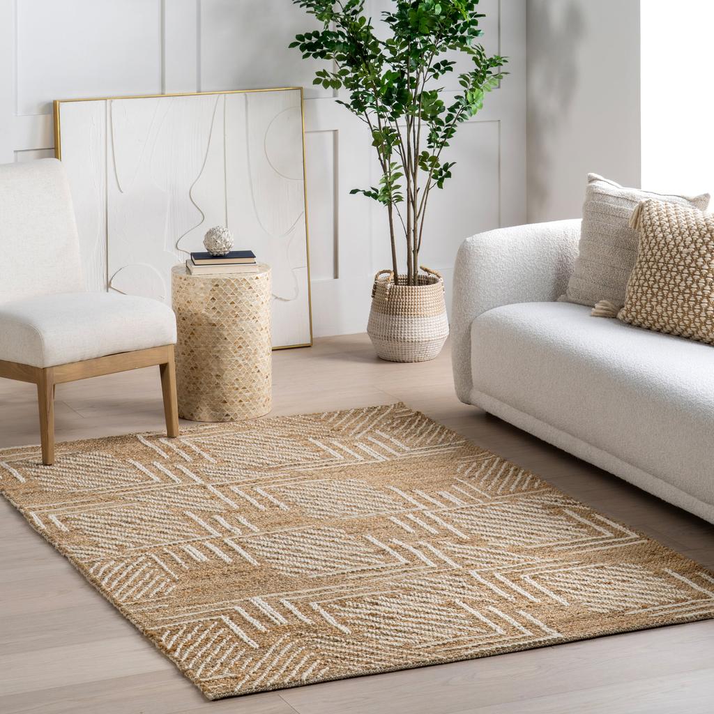 nuLOOM Gardenia Geometric Jute Blend Area Rug