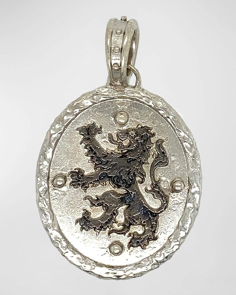 Armenta Men's Romero Lion Medallion Pendant w/ Champagne Diamonds 1