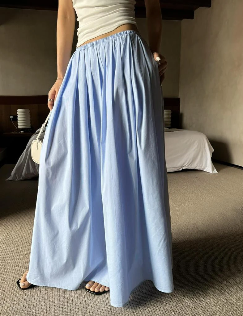Pixie Market Blue Pin-Stripe Full Skirt -PREORDER 4