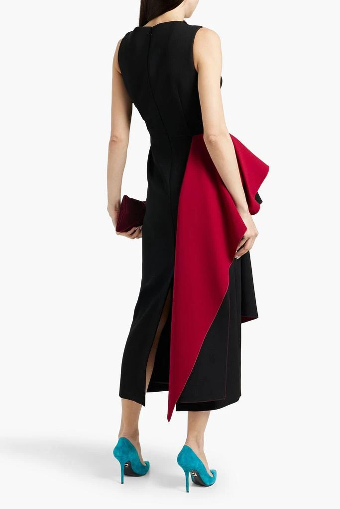 ROKSANDA Calatrava draped two-tone crepe midi dress 3