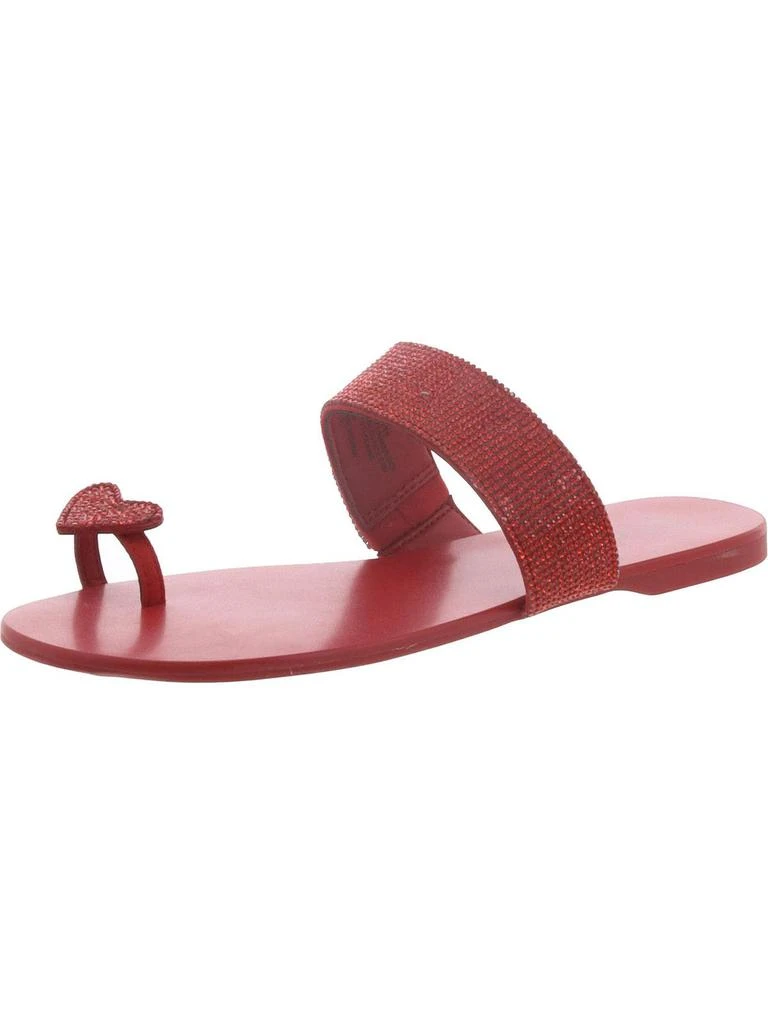 INC International Gavena Womens Rhinestone Flat Slide Sandals 1