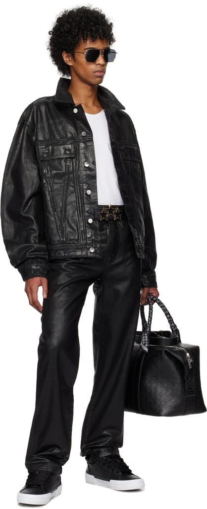 AMIRI Black Waxed MA Quad Denim Jacket 4