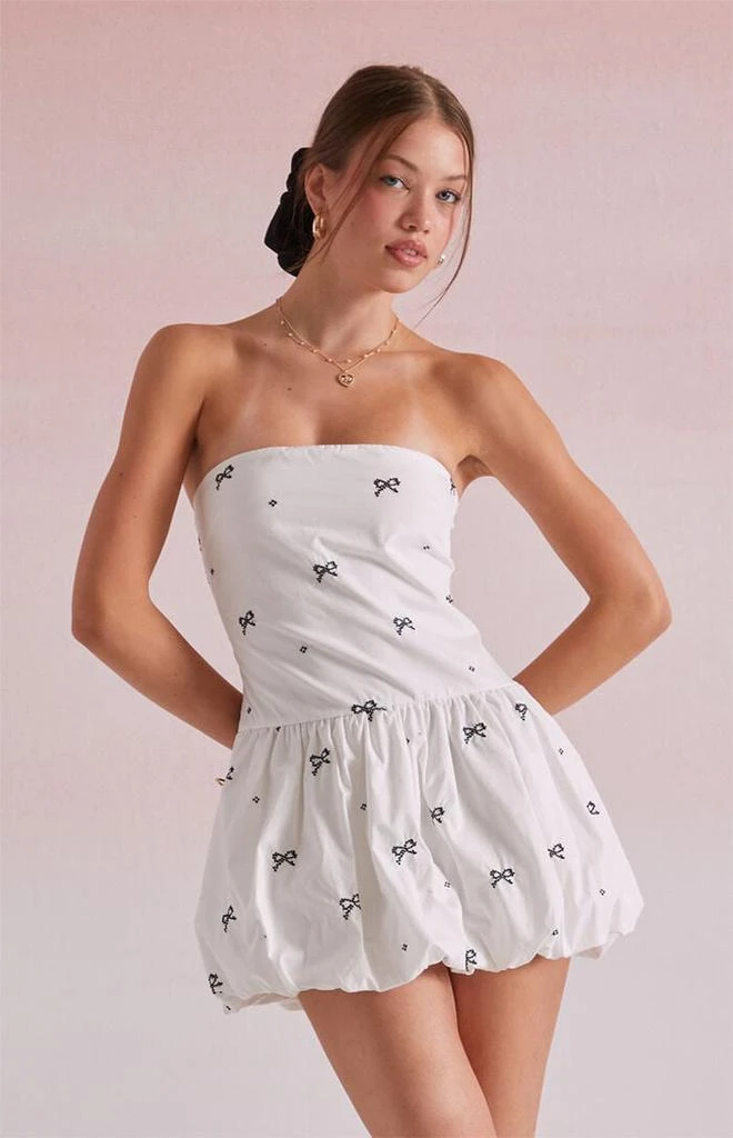 knee length dresses for ladies BOWIE STAR ORGANZA MINI DRESS – The Boutique Of GòZo®️ main image 1