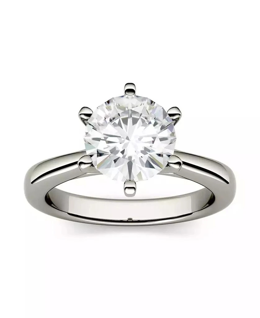Charles & Colvard Moissanite Solitaire Engagement Ring 1-9/10 ct. t.w. Diamond Equivalent in 14k White, Yellow or Rose Gold 6