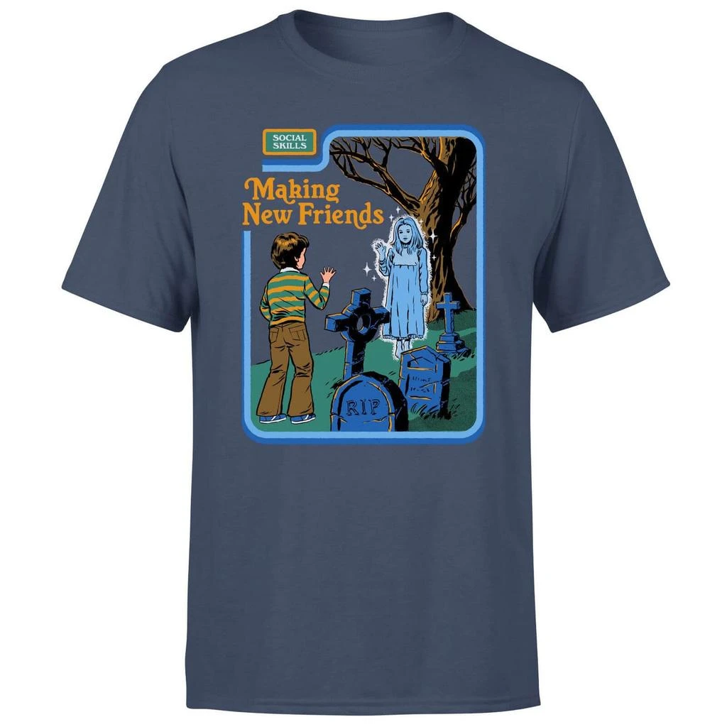 Steven Rhodes Steven Rhodes Making New Friends Unisex T-Shirt - Navy 1