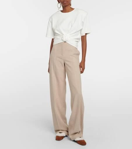 Magda Butrym Embroidered shearling ballet flats 2