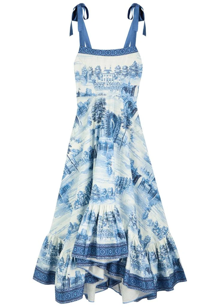 Alice + Olivia Rosalee printed stretch-cotton maxi dress 1