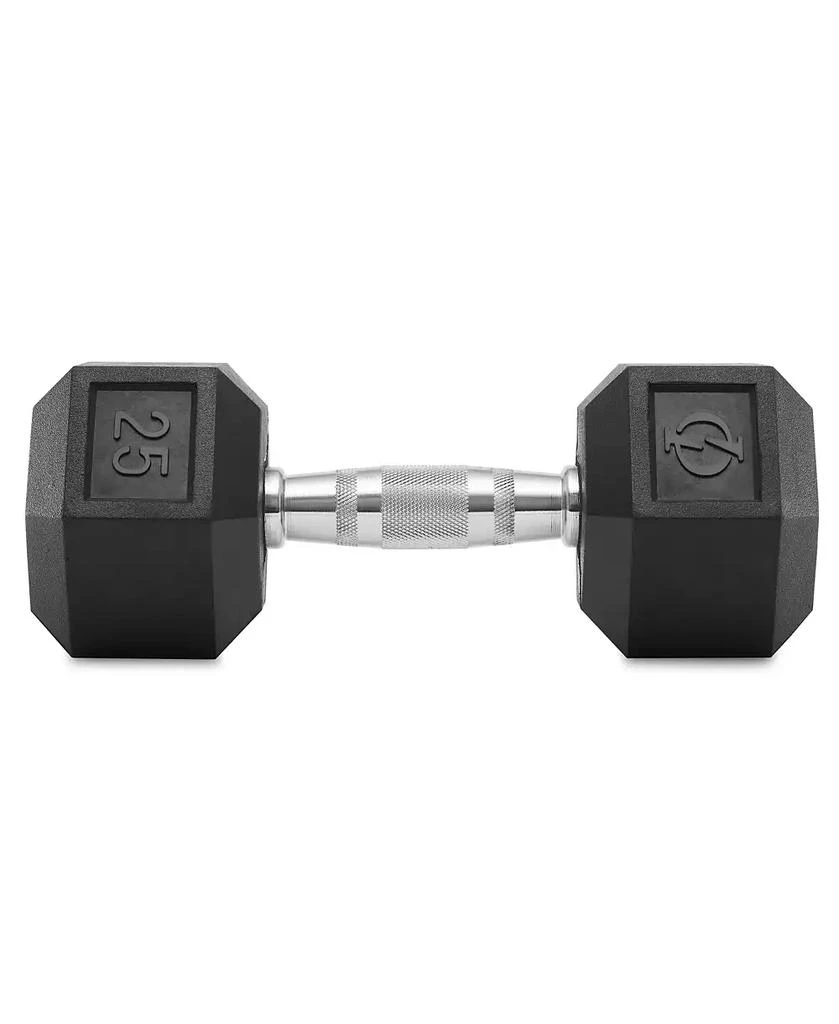 Philosophy Gym Rubber Coated Hex Dumbbell Hand Weight, 25 lbs 2