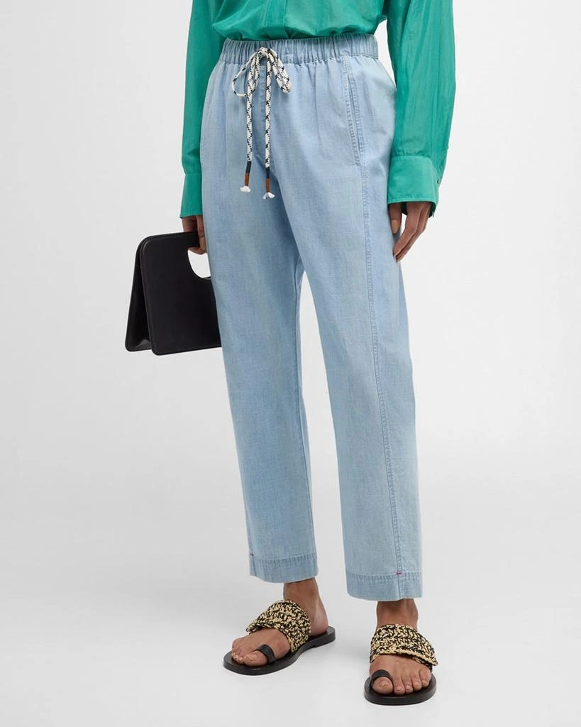 XIRENA Draper Cropped Cotton Denim Pants 2