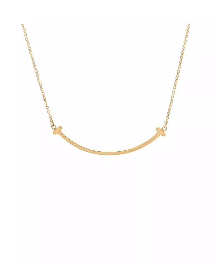 Pre-Owned Tiffany 
Co T Smile Pendant Necklace