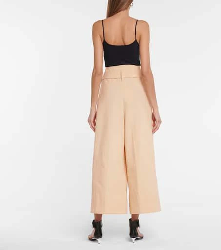 Jil Sander Belted cotton wide-leg pants 3