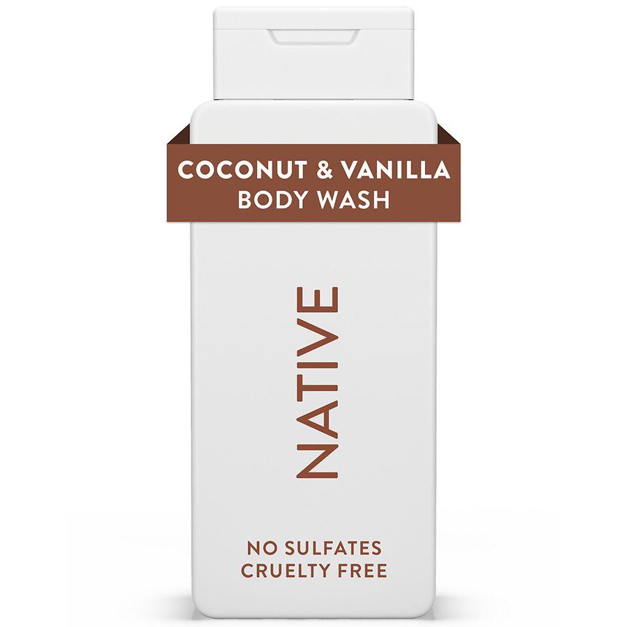 Native Body Wash, Sulfate Free, for Women and Men Coconut & Vanilla