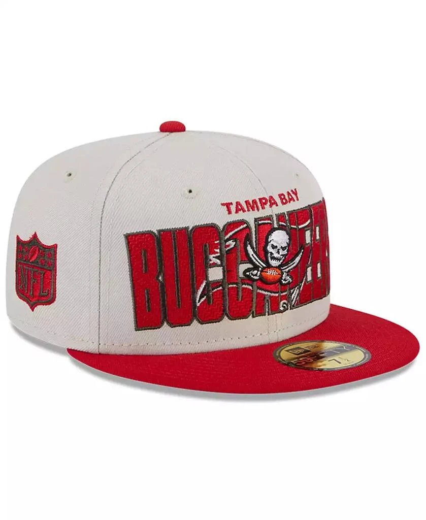 New Era Men's Stone, Red Tampa Bay Buccaneers 2023 NFL Draft On Stage 59FIFTY Fitted Hat 1