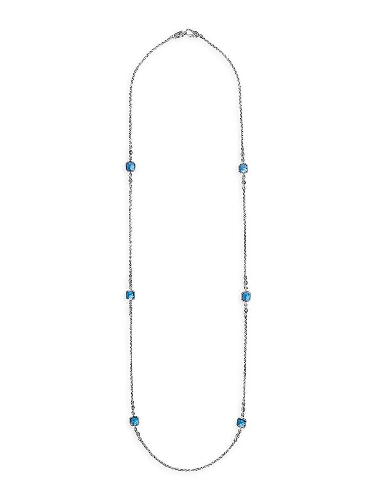 Konstantino Anthos Sterling Silver, 18K Yellow Gold & Blue Spinel Necklace 1