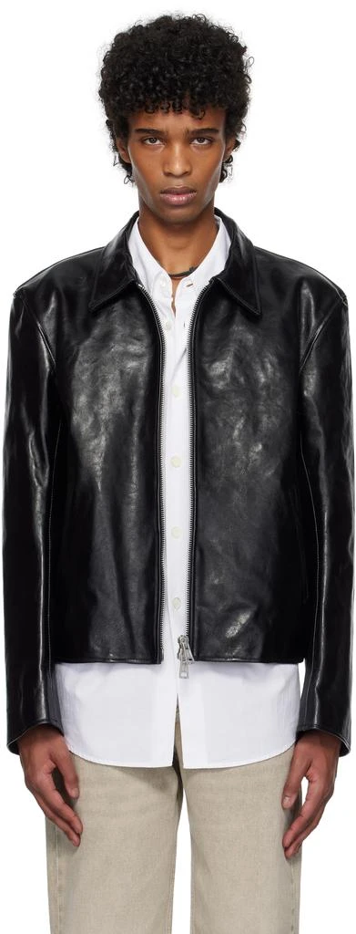 Our Legacy Black Mini Leather Jacket 1