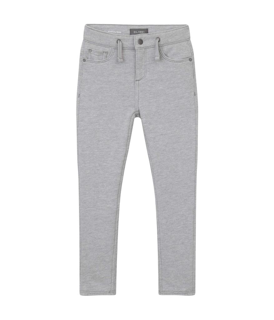 DL1961 Kids William Slouchy Slim Jeans in Heather Grey Ultimate Knit (Big Kids)