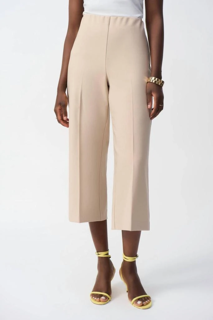 JOSEPH RIBKOFF Joseph Ribkoff - Pleated Beige High-waisted Trousers 1