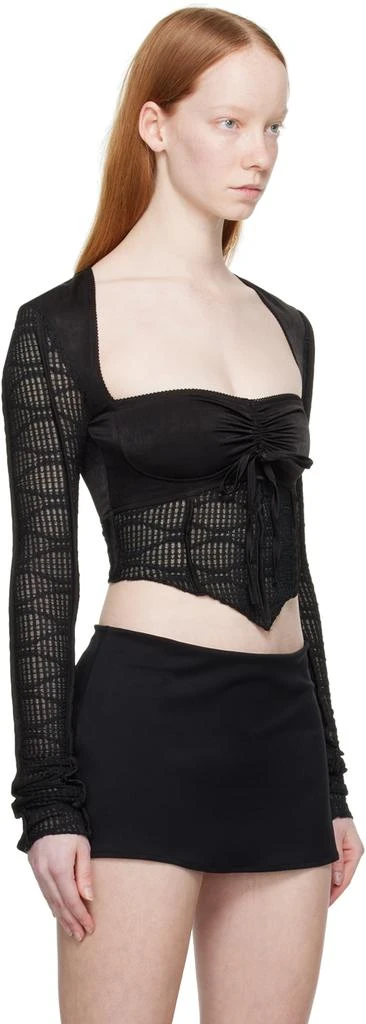 Danielle Guizio Black Archangel Swirl Long Sleeve T-shirt 2