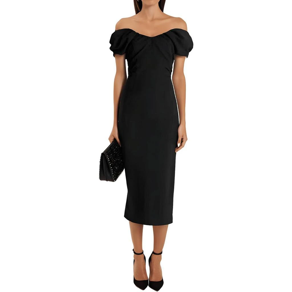 A.L.C. Nora Womens Off-The-Shoulder Special Occasion Midi Dress 3