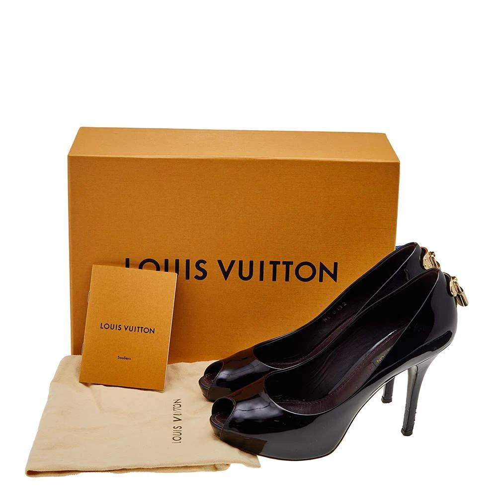 Louis Vuitton Louis Vuitton Burgundy Patent Leather Oh Really! Platform Peep Toe Pumps Size 35.5 9