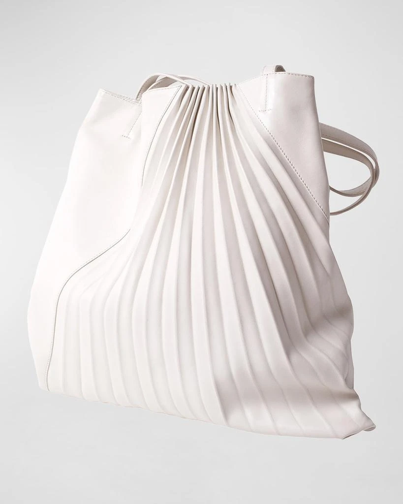 Sabrina Zeng Chiaroscuro Pleated Lambskin Tote Bag 3