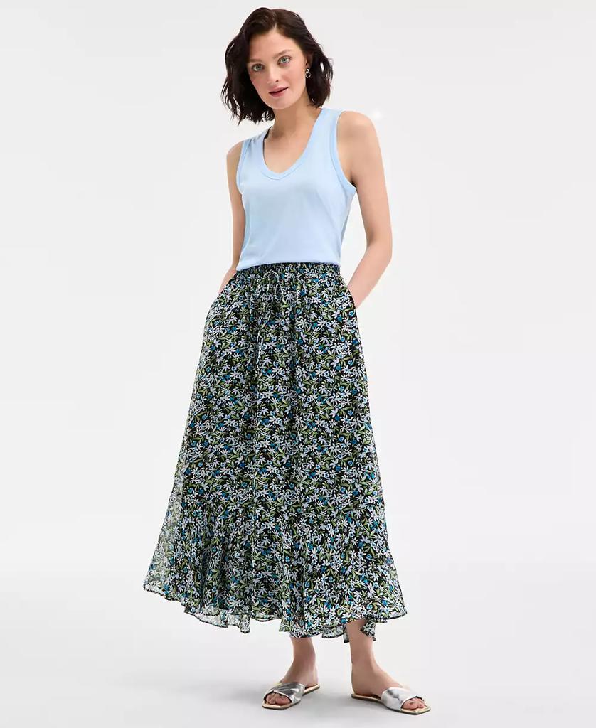 On 34th Women's Floral Tiered Midi Skirt, Exclusively at Macy's