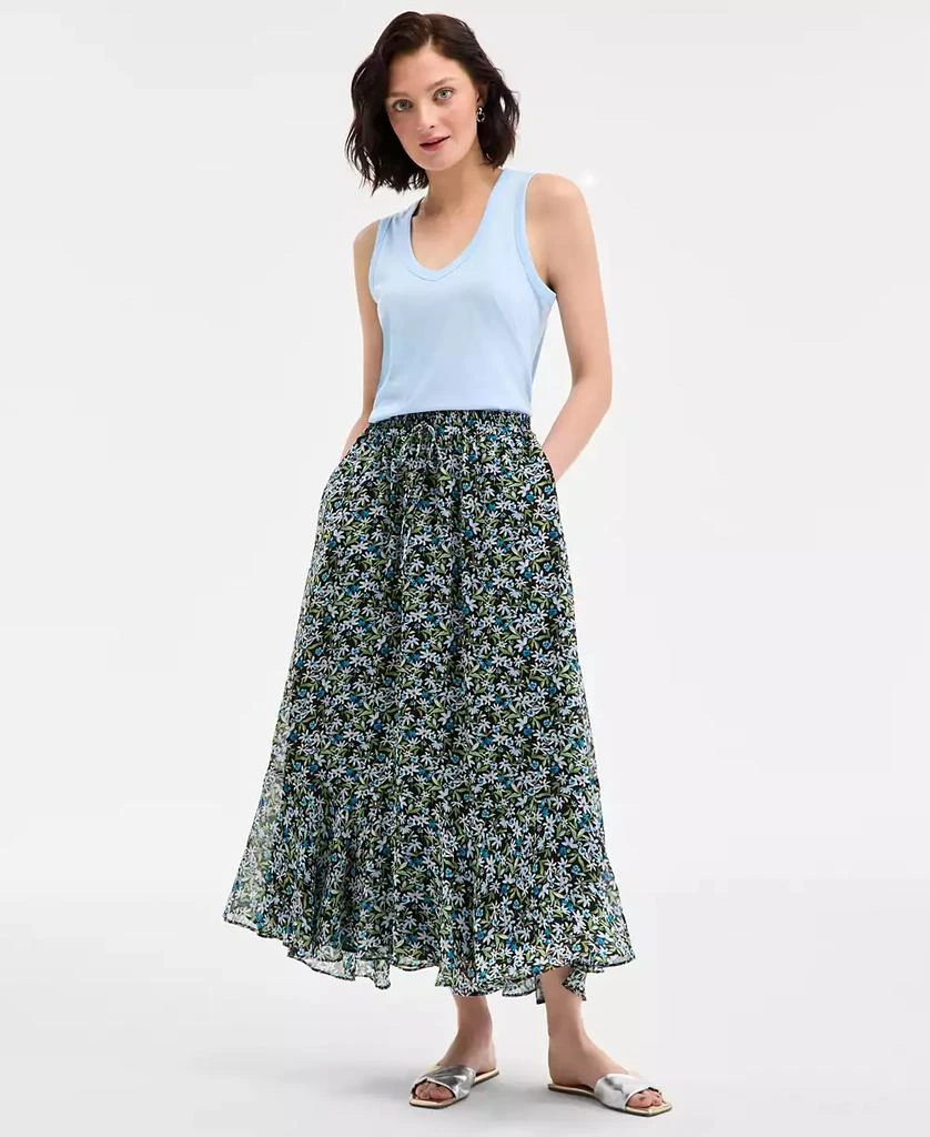 On 34th Women's Floral Tiered Midi Skirt, Exclusively at Macy's 1