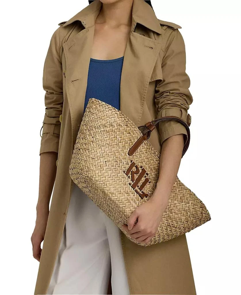 Ralph Lauren Shelbie Straw Medium Tote 6