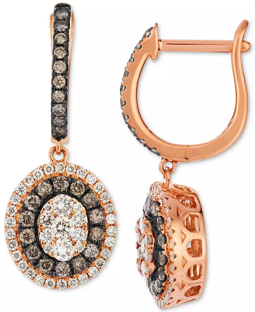 Le Vian Chocolate Diamond & Nude Diamond Drop Earrings (1 ct. t.w.) in 14k Strawberry Gold