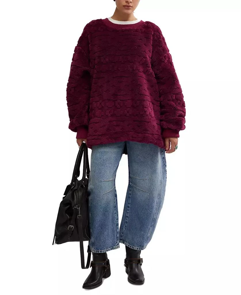 Free People Women's Cable-Knit Sweatshirt 5