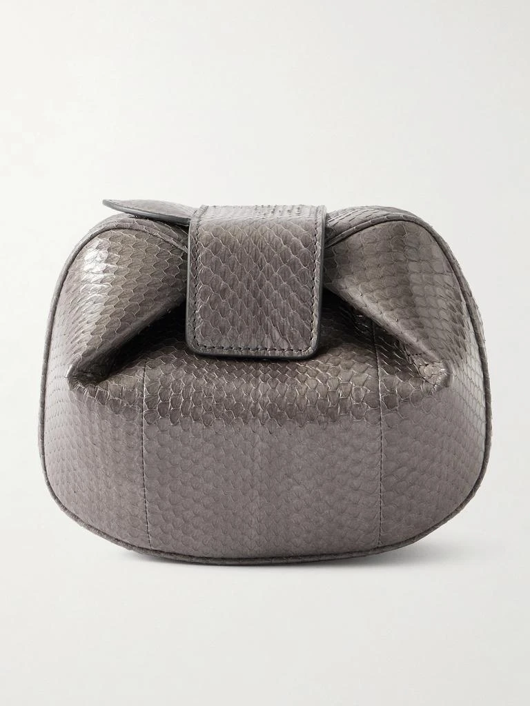 Gabriela Hearst Soft Demi Snake-effect Leather Clutch - Charcoal