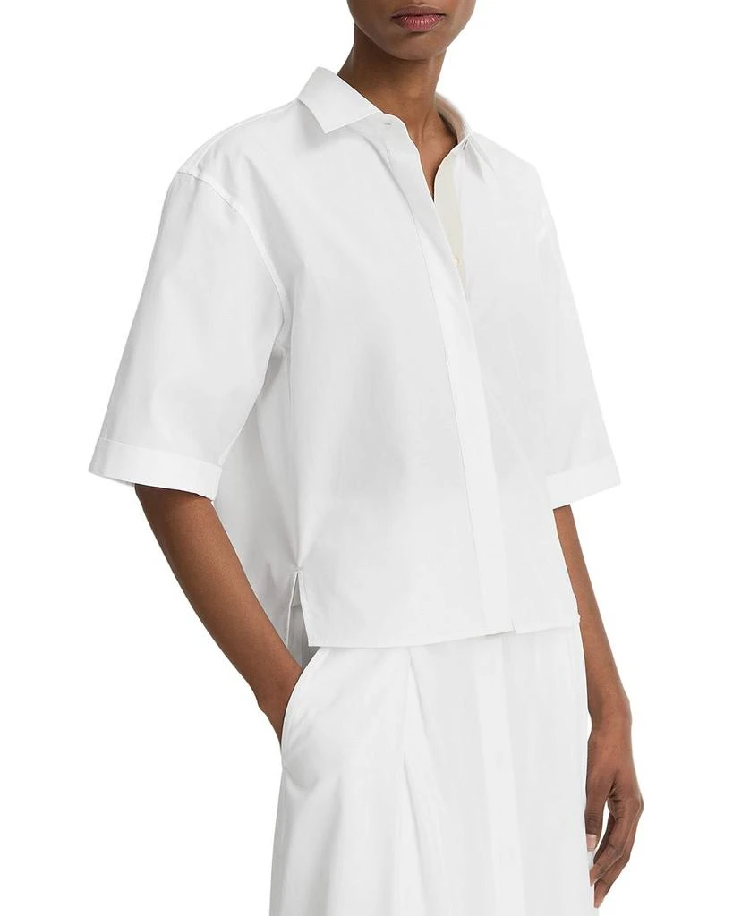 Vince Short Sleeve Collared Button Down Poplin Shirt 3