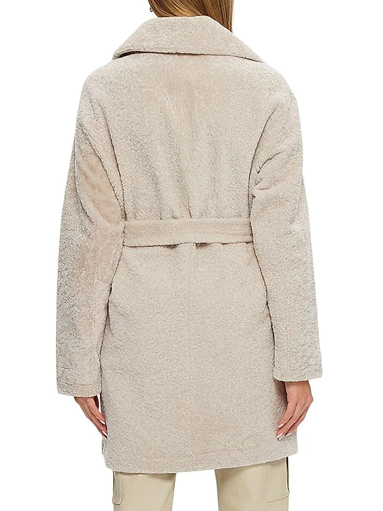 Gorski Reversible Textured Shearling Lamb Stroller Belt 3