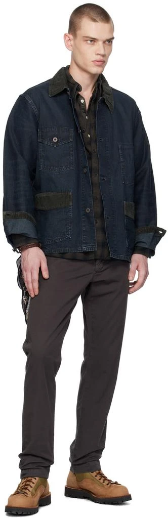 RRL Indigo Buttoned Denim Jacket 4