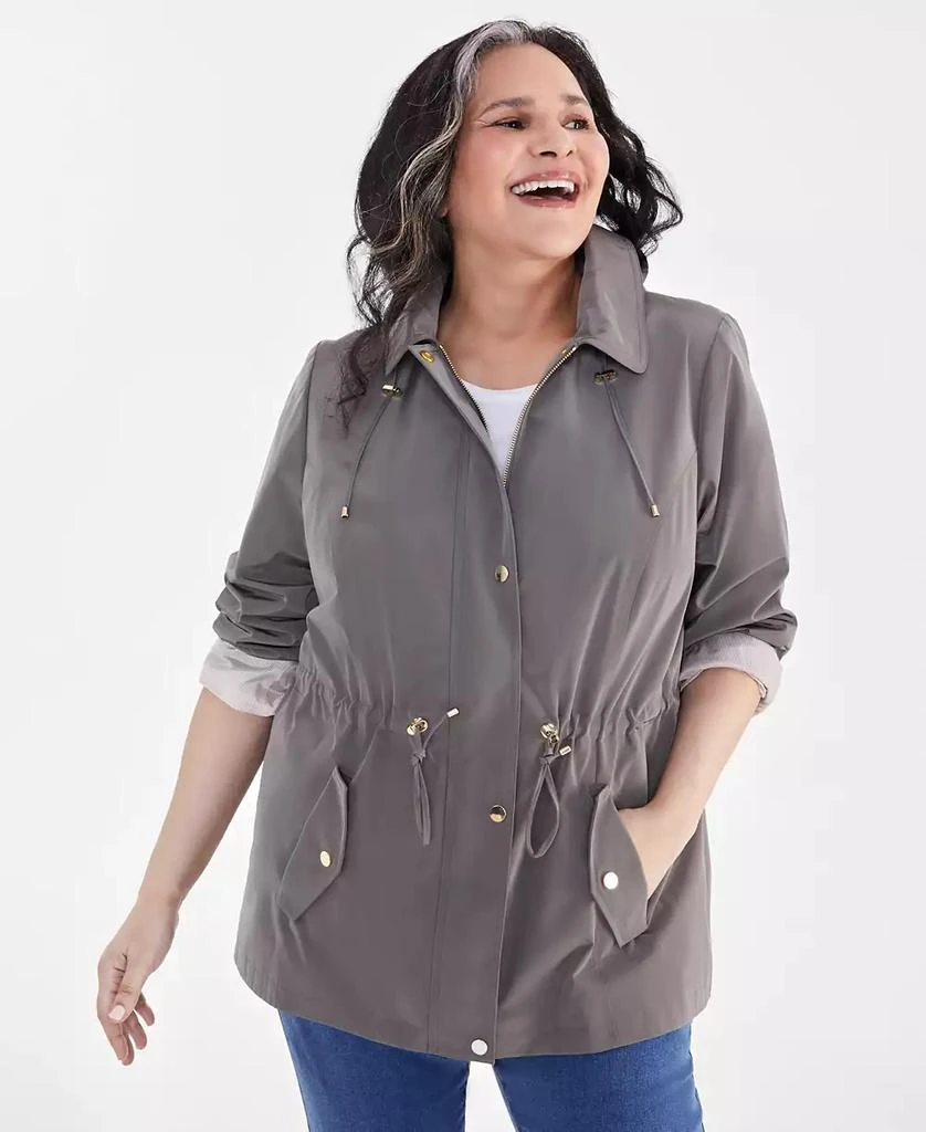 Style & Co Women's Plus Size Hooded Anorak, Created for Macy's 1