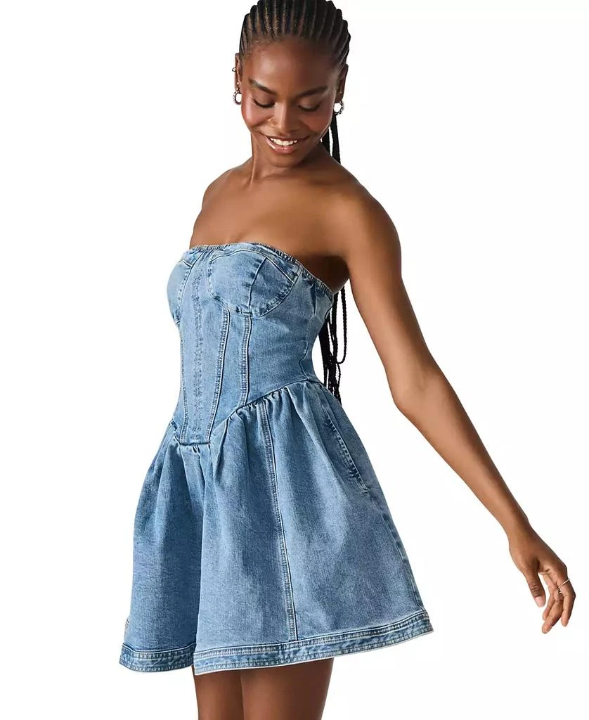 Steve Madden Women's Rina Strapless Corset Dress 3