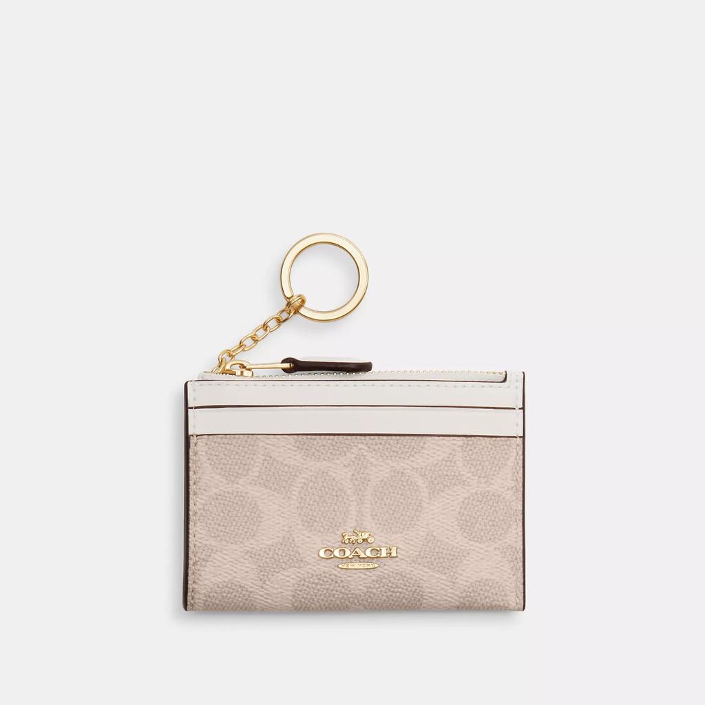 Coach Mini Skinny Id Case In Signature Canvas - Bags