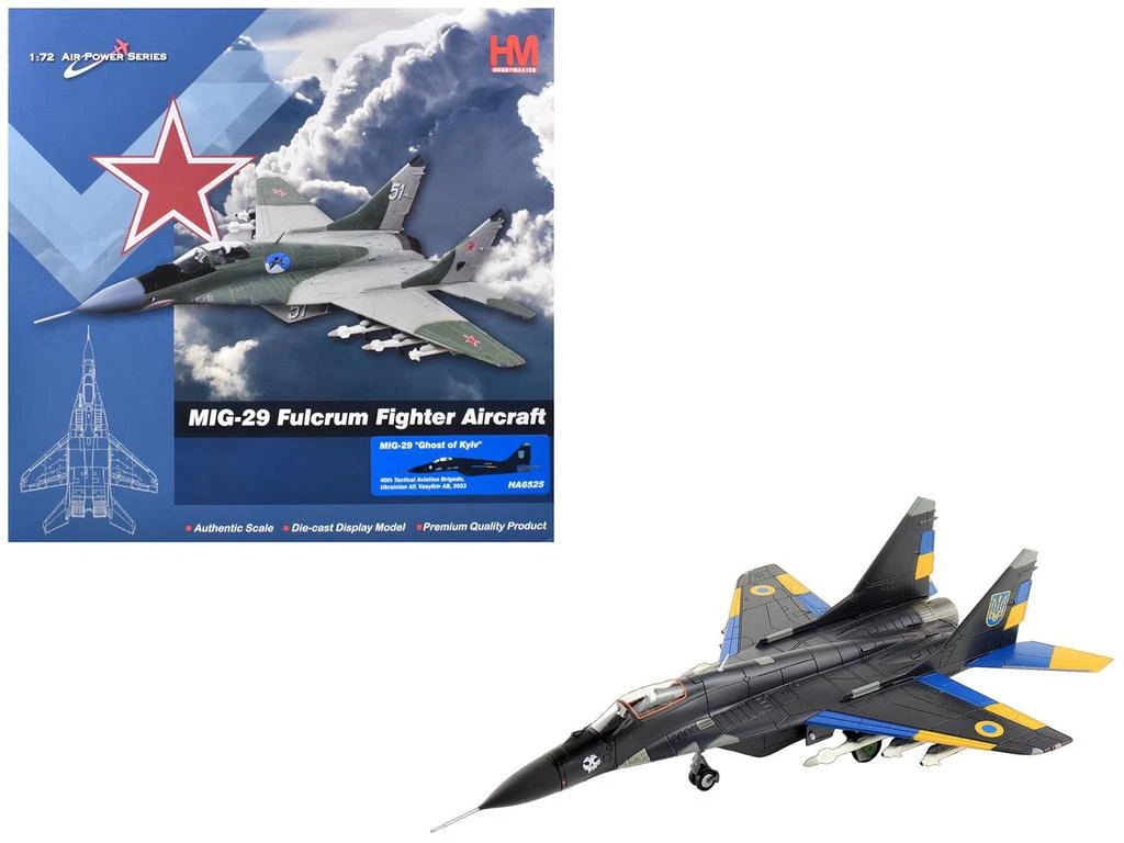 Hobby Master Mikoyan MiG-29 Fulcrum "Ghost of Kyiv, 40th Tactical Aviation Brigade, Vasylkiv Air Base" 2023 Ukrainian Air Force 1/72