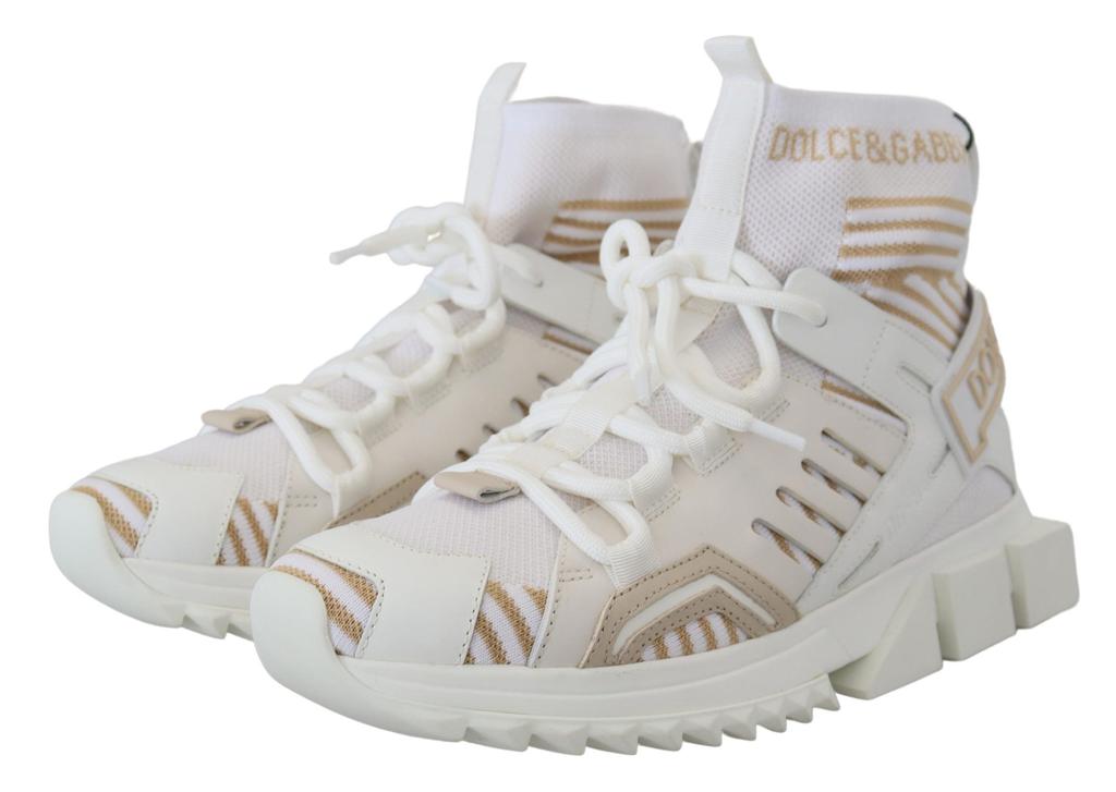 Dolce & Gabbana Dolce & Gabbana White Beige Sorrento Sneakers Shoes