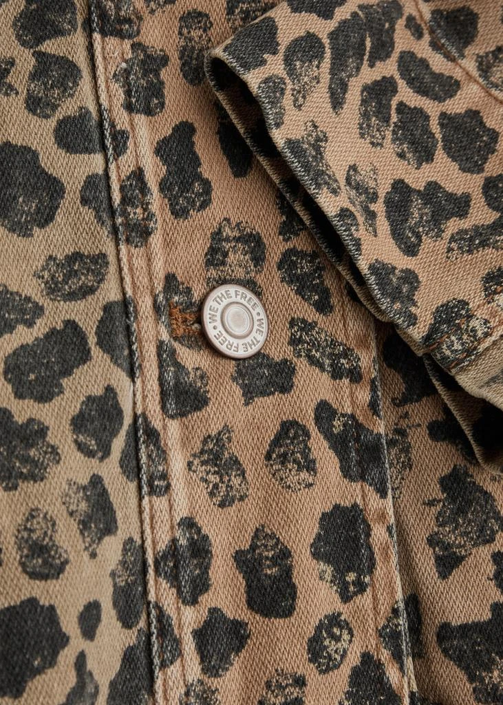 Free People Monique leopard-print denim jacket 5