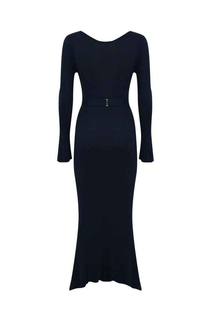 TWINSET Knitted Dress With Belt And Ruffles - Dresses & Skirts - BeyondStyle