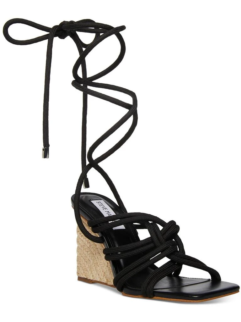 Steve Madden IDOLIZED Womens Square Toe Strappy Wedge Heels 5