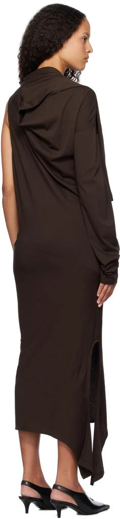 Courrèges Brown Off Shoulder Midi Dress 3
