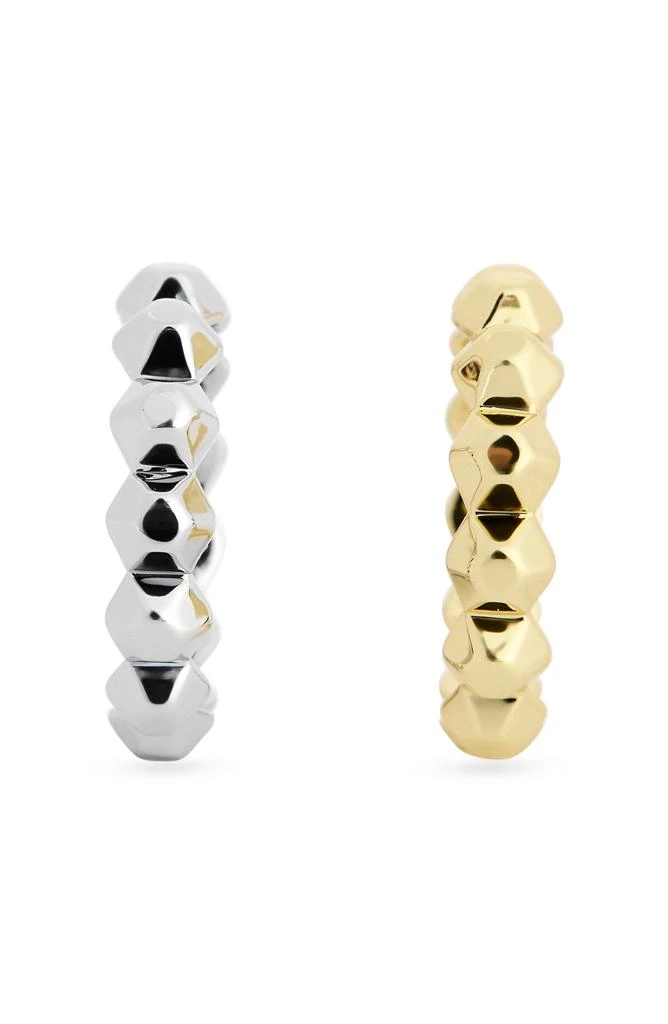 Covet Set of 2 Two-Tone Stackable Rings 2
