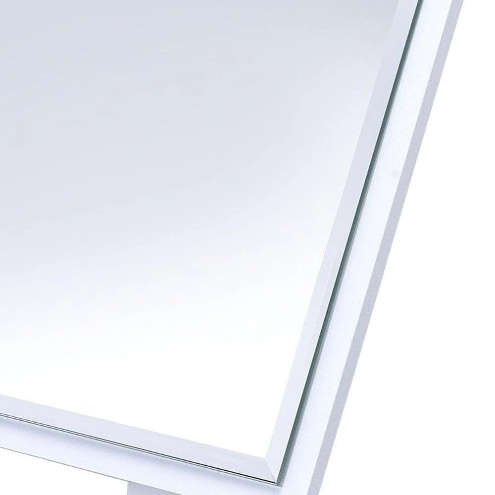 Hivvago White Rectangle Makeup Shaving Tabletop Mirror 4