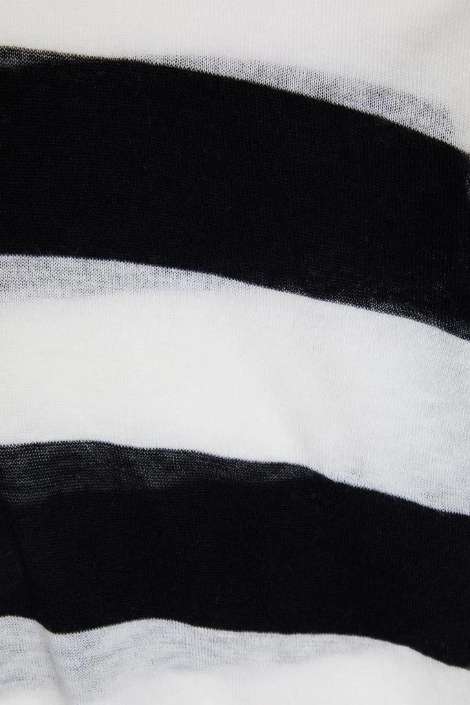 Alice + Olivia Cropped striped wool-blend sweater 4