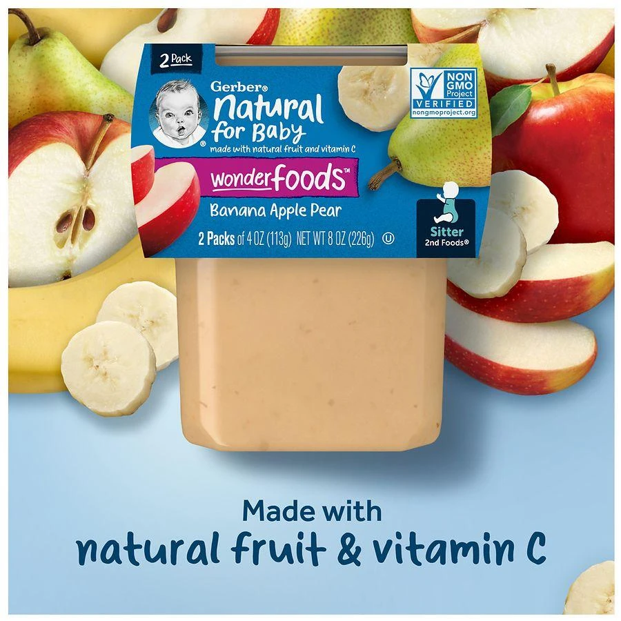 Gerber 2nd Foods WonderFoods Baby Food Banana Apple Pear 9