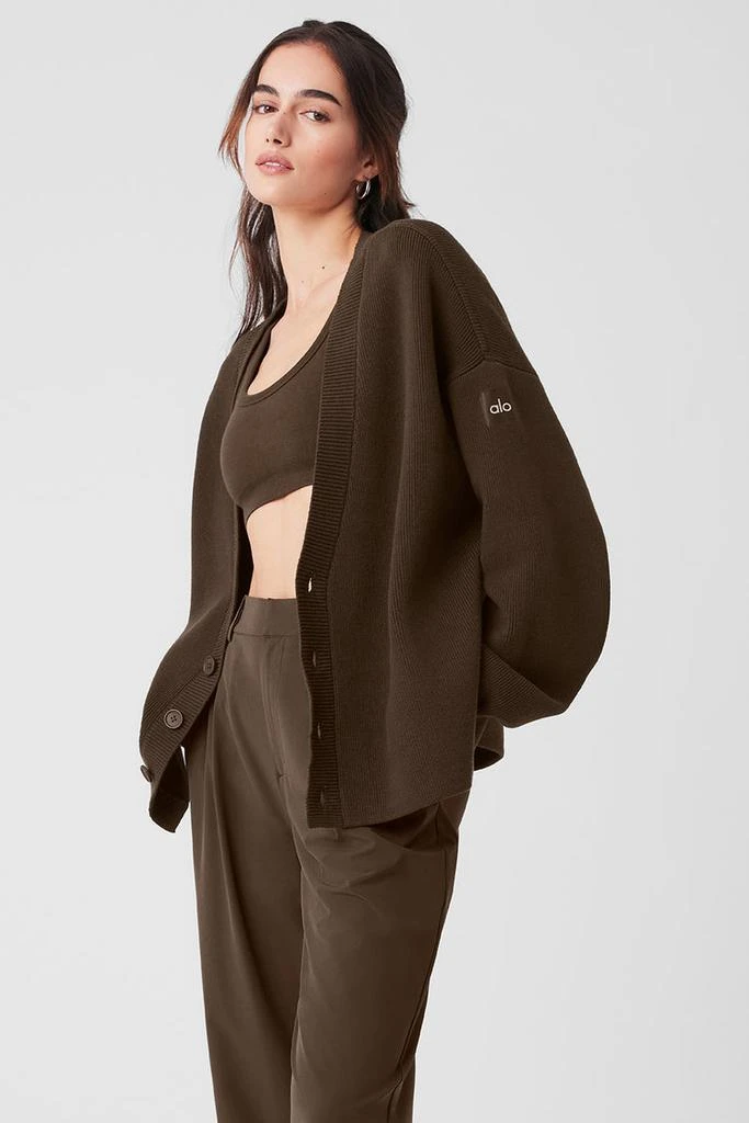 Alo Scholar Cardigan Sweater - Black 3